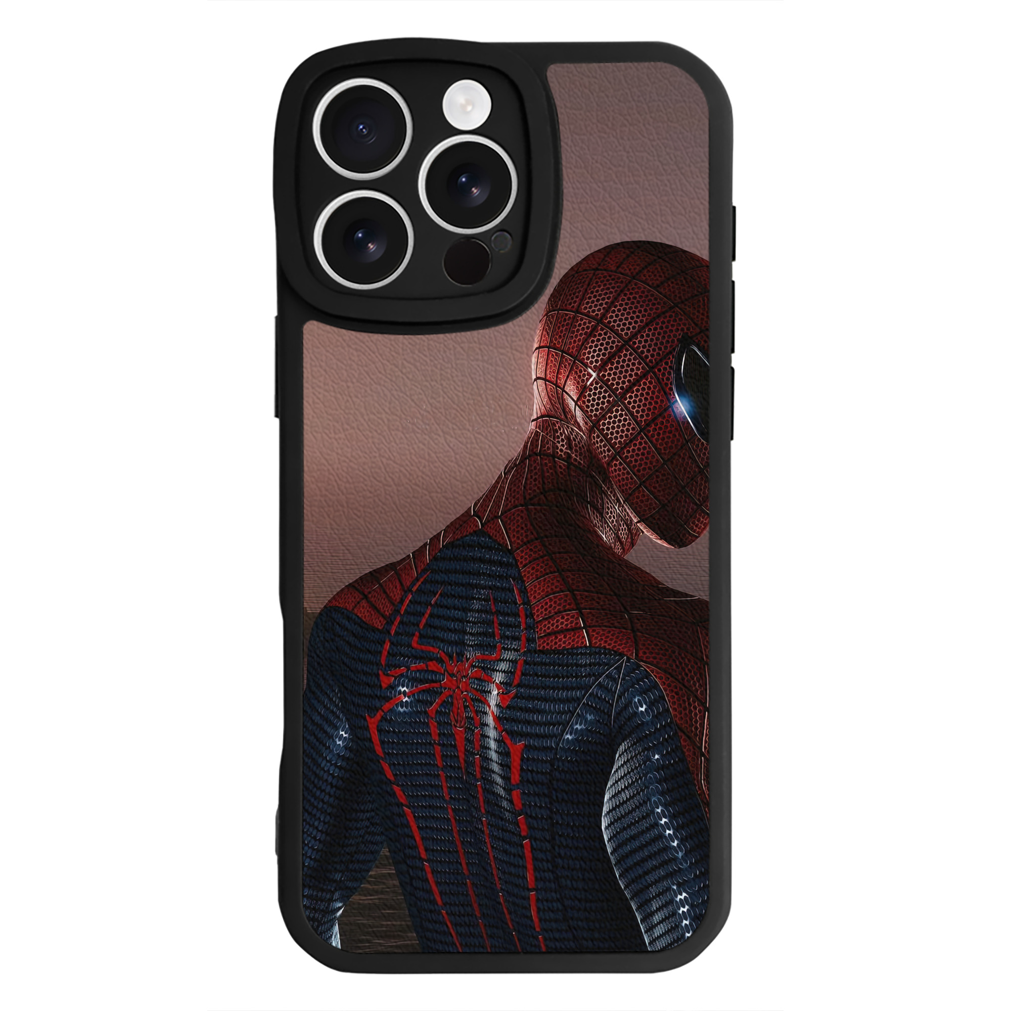 Spider Man スパイダーマン 【iPhone 16シリーズ対応】シリコンスマホケース（レザー調） 材質：シリコン